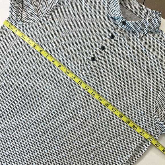 johnnie-O Linxter Vestal Performance Polo/Golf Shirt - White/Black/Blue - Picture 7 of 10